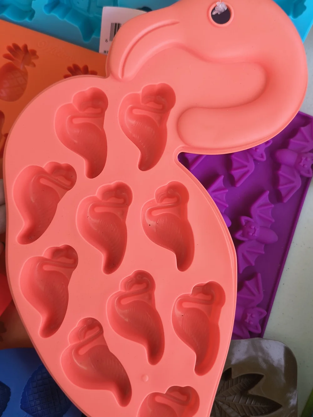 Silicone Candy & Ice Molds - Assorted Bright Colors And Shapes